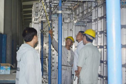 恭贺美狮贵宾会铝模板房山项目顺利通过出厂验收!